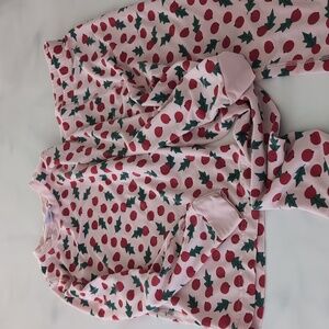 Hanna Andersson Soft Stretch Pajama Set, Holly Print, 120cm/6-7